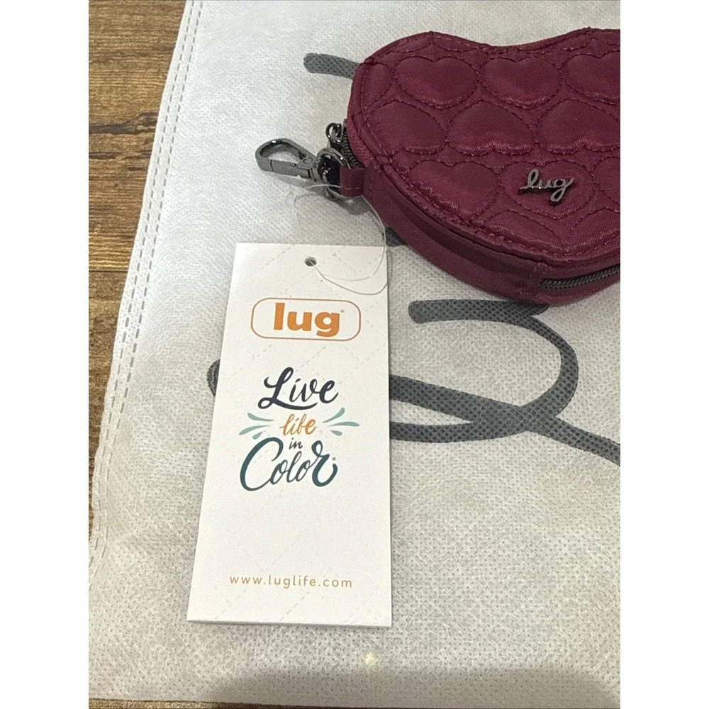 Lug Heart Pouch Raspberry NEW WITH TAGS! Heart Print